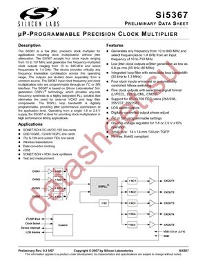 SI5367A-B-GQ datasheet  